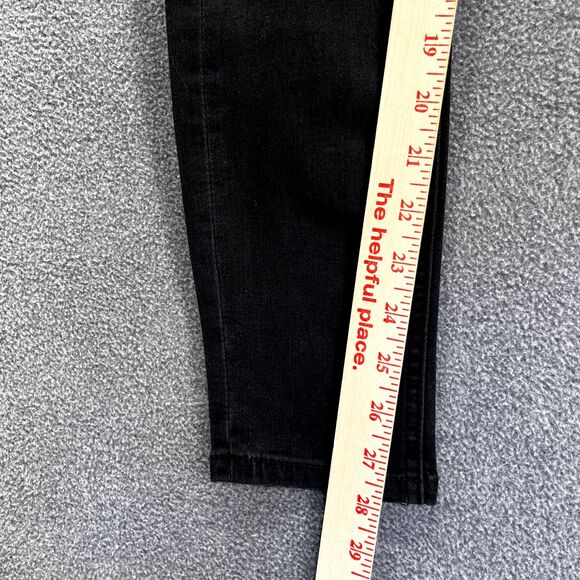 Supredenim Jeans Juniors 8 Black Distressed Skinny ultra Ripped Mid rise - Picture 14 of 15